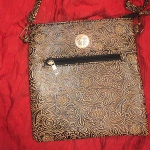 Crossbody Purse with Flower Design